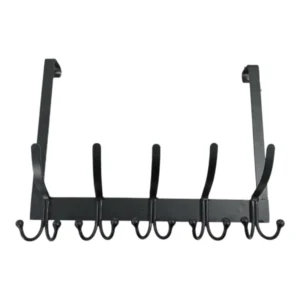 HabitatPotch 5 Hook Metal Door Bracket | Black