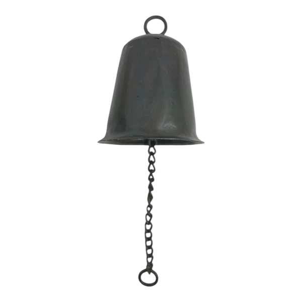 HabitatPotch Dark Rustic Bell With Chain | 10cm
