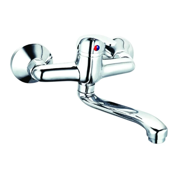 Pura Wall Mixer Single Lever | Silver