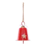 Red & Gold Steel Christmas Bell | 26cm
