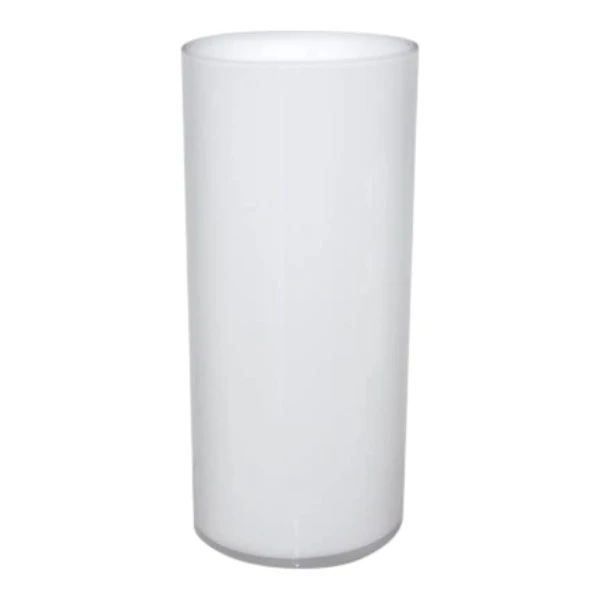 White Glass Cylinder Vase | 40cm