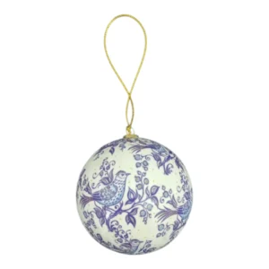 Delft Coloured Dove Christmas Bauble | 8cm