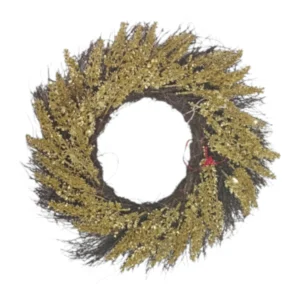 Golden Glitter Christmas Wreath | 50cm