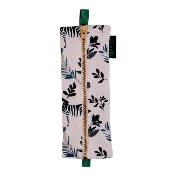 Greenie Penny Pencil Case Safari Stipes