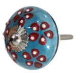 Patterned-Ceramic-Cupboard-Handle-Teal-Red-6cm_U17044_2