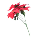 Red 5 Flower Poinsettia Bush | 47cm