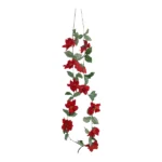 Red Poinsettia Garland 10cm Flowers | 1.8m