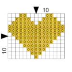 Just Love Leather Key Ring Yellow Heart