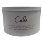 Regent-White-Cake-Tin-Storage-250mm-Dia-Gold-Print_H14153