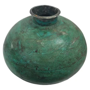 Round-Metal-Decorative-Pot-Green-30cm_U12524