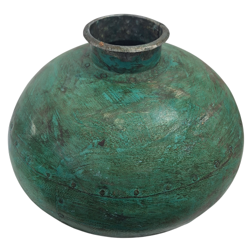 Round-Metal-Decorative-Pot-Green-30cm_U12524