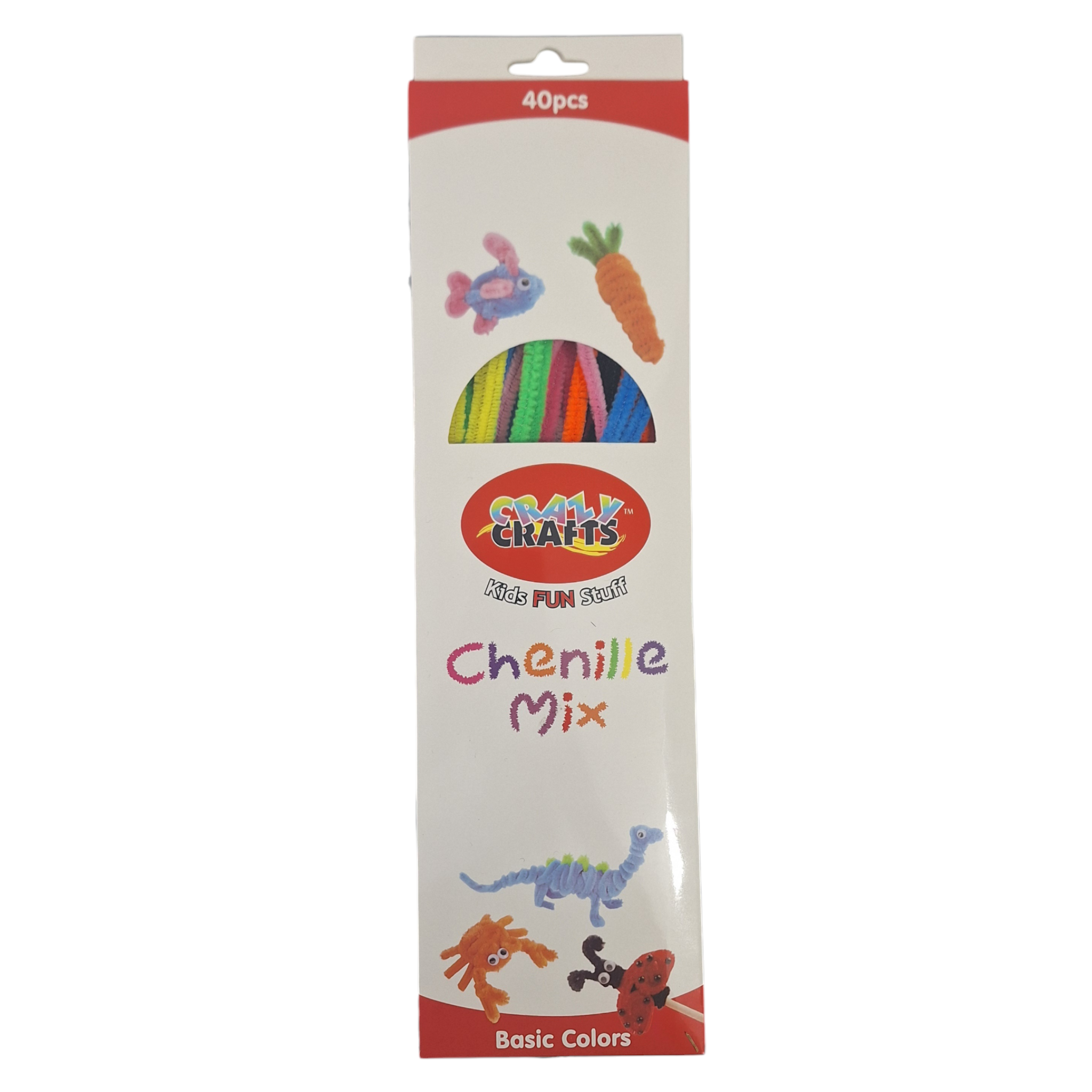 Crazy-Crafts-Chenille-Mix-Basic-Colors-40-Piece_ccmbc