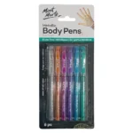 Mont-Marte-Metallic-Body-Pens-Set-13cm-Pens-6-Piece_MBRT0101