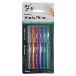 Mont-Marte-Metallic-Body-Pens-Set-13cm-Pens-6-Piece_MBRT0101