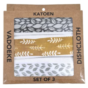 Cotton-Kitchen-Towels-Ochre-Leaves-3-Piece_dcbox14