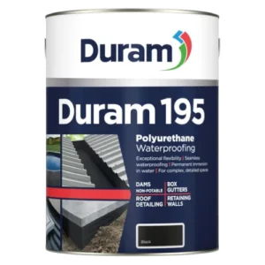 Duram-195-Polyurethane-Waterproofing-Black-5LContainer.