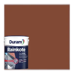 Duram-Rainkote-Acrylic-Waterproofer-5LTerra-Cotta_ColorSwacthAndContainer