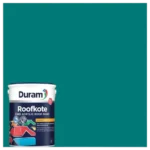 Duram-Roofkote-Acrylic-Paint-Aquamarine_5LContainerAndColorSwatch