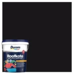 Duram-Roofkote-Acrylic-Paint-Black_20LcontainerAndColorSwatch-