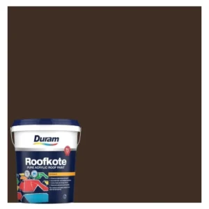 Duram-Roofkote-Acrylic-Paint-Brown-20L_ColorswacthAndContainer