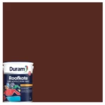 Duram-Roofkote-Acrylic-Paint-Burgundy-5L_ContainerAndSwacthAtHabitatPotch