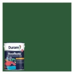 Duram-Roofkote-Acrylic-Paint-Green-5L_ContainerAndSwacthAtHabitatPotch