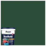 Duram-Roofkote-Acrylic-Paint-Heritage-Green-20L_ContainerAndSwacthAtHabitatPotch