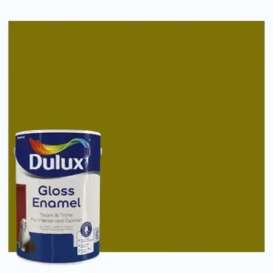 Dulux-Gloss-Enamel-Paint_BrilliantGreenColorSwatchAnd5LTin_AtHabitatPotch