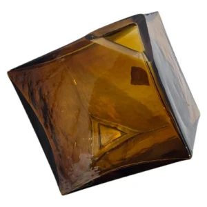 HATiTAT-Standing-Geometric-Glass-Vase-Amber-15cm_AtHabitatPotch