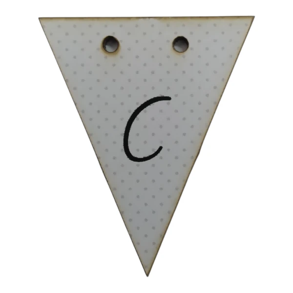 Bunting Letter Tag C 5x6cm