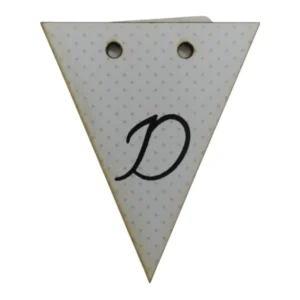 Bunting Letter Tag D | 5x6cm