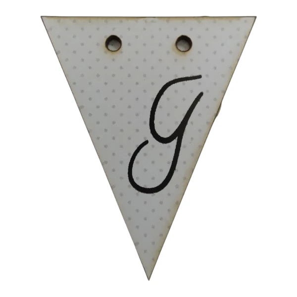Bunting Letter Tag G 5x6cm