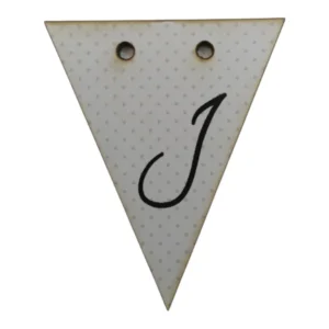 Bunting Letter Tag J 5x6cm