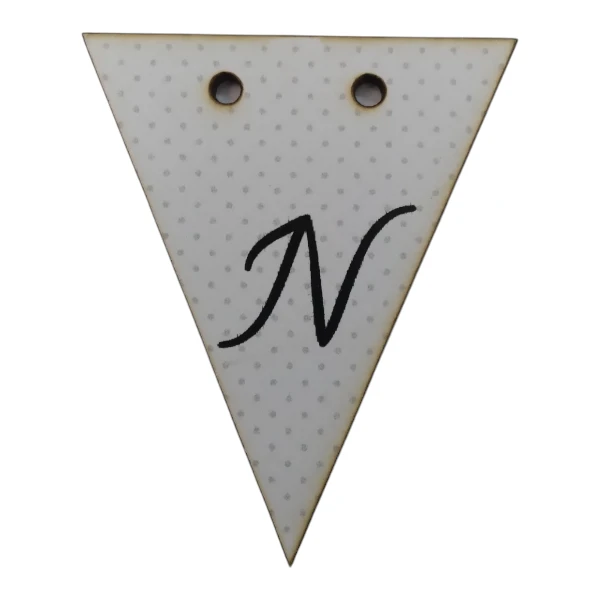 Bunting Letter Tag N 5x6cm
