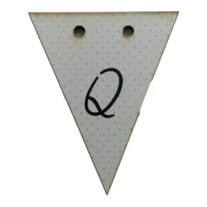 Bunting Letter Tag Q 5x6cm