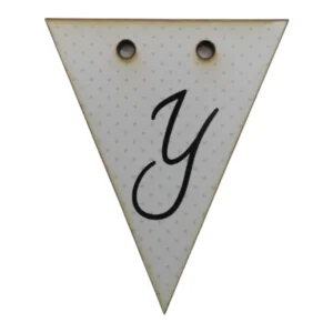Bunting Letter Tag Y 5x6cm