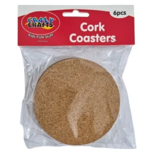 Crazy-Crafts-Bulk-Cork-Coasters-6-Piece-10cm-Wide_AtHabitatPotch
