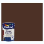 Dulux-Gloss-Enamel-Paint_DarkBrownColorSwatchAnd5LTin_AtAHabitatPotch