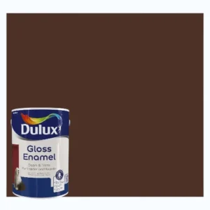 Dulux-Gloss-Enamel-Paint_DarkBrownColorSwatchAnd5LTin_AtAHabitatPotch