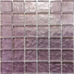 Metallic Texture Lilac Mosaic Tiles Sheet Size 15x15cm