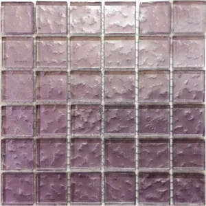 Metallic Texture Lilac Mosaic Tiles Sheet Size 15x15cm