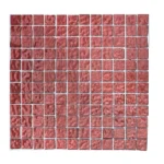 Metallic Texture Mosaic Cherry Red Tiles Sheet Size 30cm x 30cm