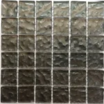 Metallic Texture Mosaic Dove Grey Tiles Sheet | Size 15x15cm