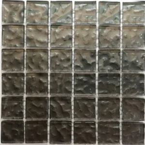 Metallic Texture Mosaic Dove Grey Tiles Sheet | Size 15x15cm