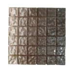 Metallic Texture Mosaic Ivory Tile Sheet Size 15x15cm