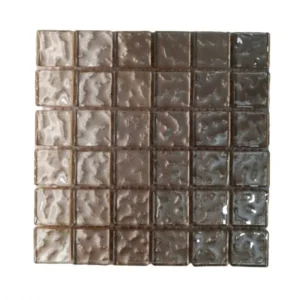 Metallic Texture Mosaic Ivory Tile Sheet Size 15x15cm