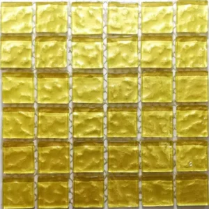 Metallic Texture Mosaic Summer Sun Tiles | Sheet Size 15x15cm