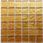 Metallic Texture Mosaic Sunflower Tiles | Sheet Size 15x15cm