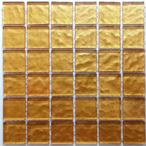 Metallic Texture Mosaic Sunflower Tiles | Sheet Size 15x15cm