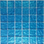 Metallic Texture Mosaic Tiles Baby Blue Sheet Size 15x15cm